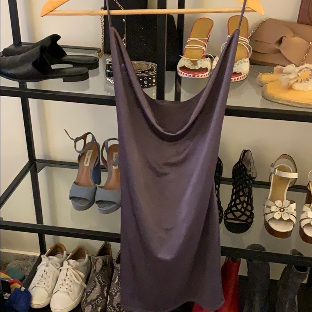 Cowl neck slip dress